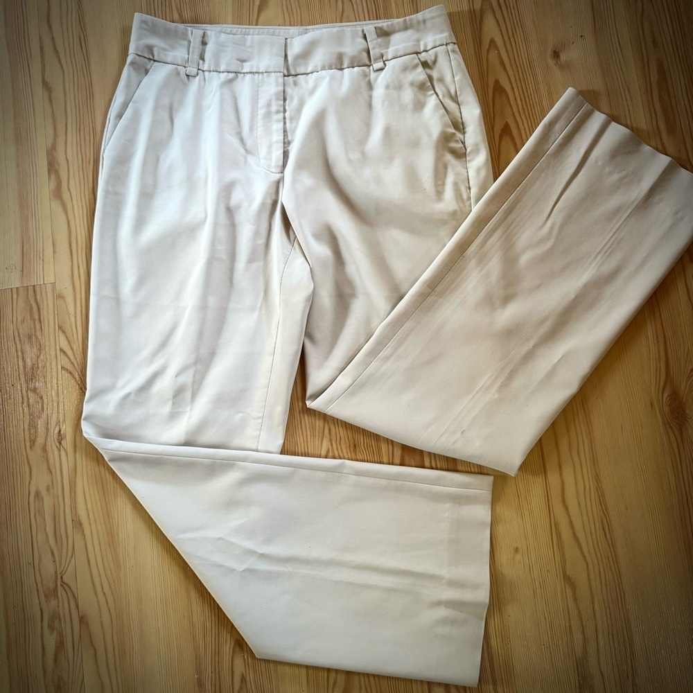 Talbots Heritage Cream Mid rise Straight leg Pant